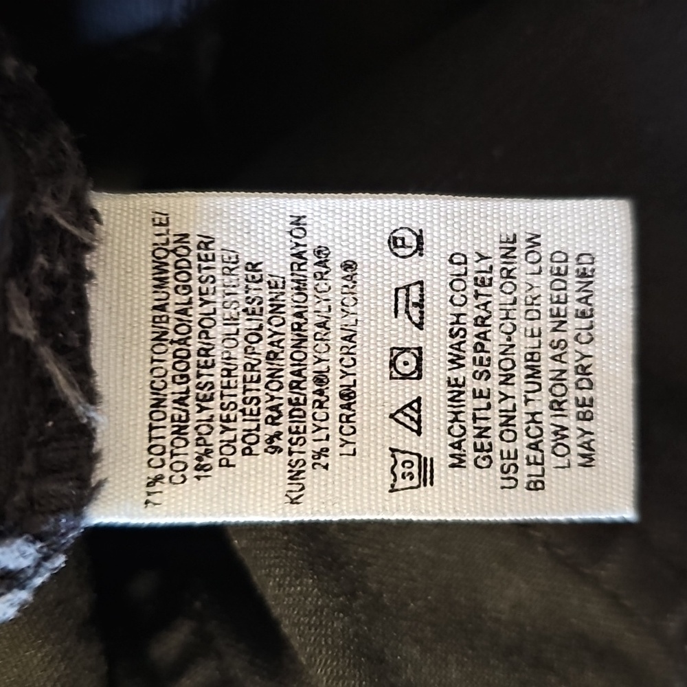 Free People Cropped Flare Raw Hemmed Pull-On Jeans Dark Gray/Faded Black Size 25 - Picture 10 of 11
